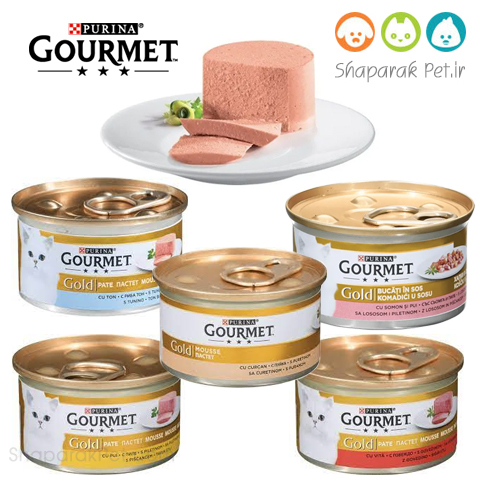 کنسرو پته گربه گورمت گلد 4 طعم