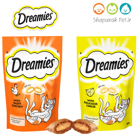 اسنک گربه مغزدار دریمیز - مرغ و پنیر