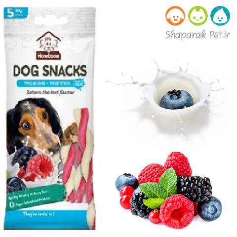 اسنک پیچی سگ دنتا لایت شیربز و بلوبری