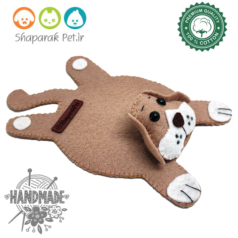 زیر لیوانی نمدی طرح سگ دست دوز
