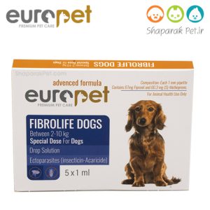 قطره ضد کک و کنه سگ یوروپت 5 عددی