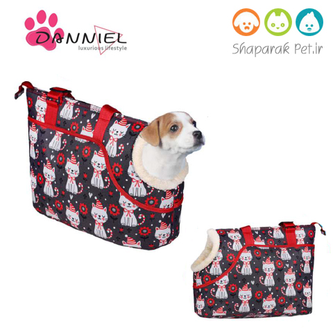 کیف زنانه حمل سگ و گربه پارچه طرحدار